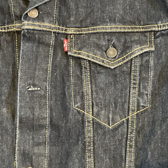 Levi Strauss XXL Signature Denim Jean Jacket Button Up Trucker Coat Mens Red Tag - Picture 3 of 11